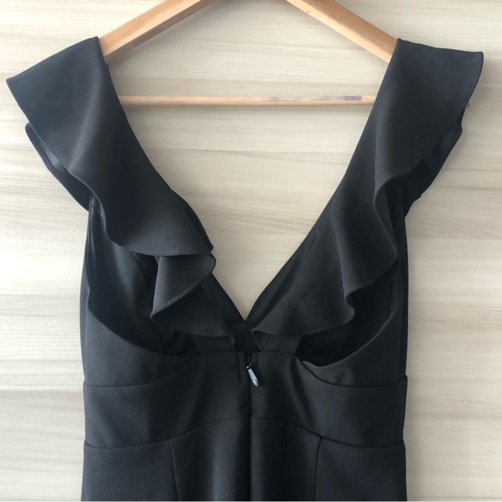 Lulu's Black Ruffle Mini Dress - Picture 4 of 6